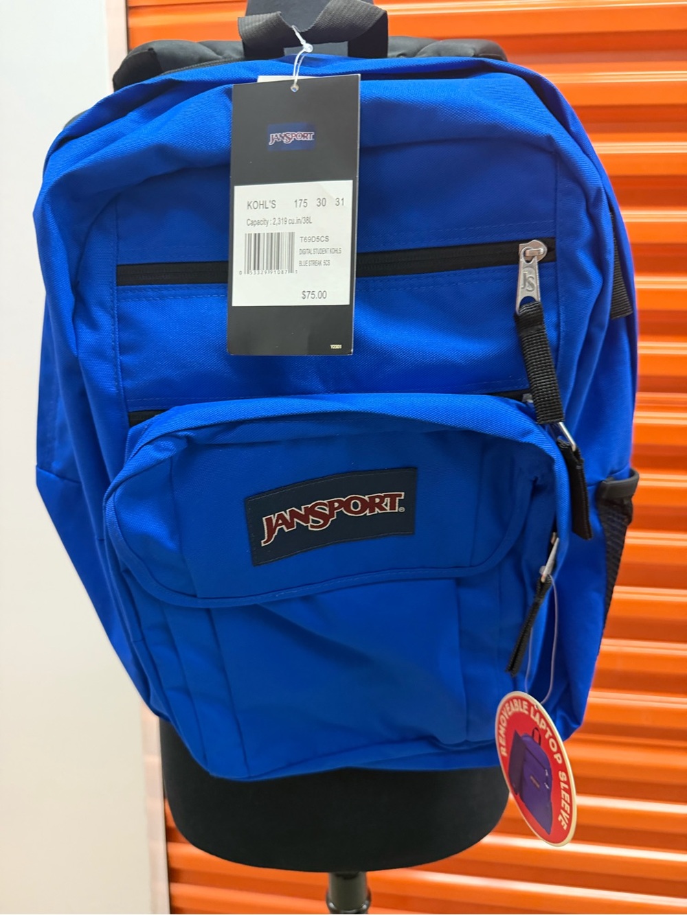 NWT JanSport Digital Student Blue Streak Classic Backpack -